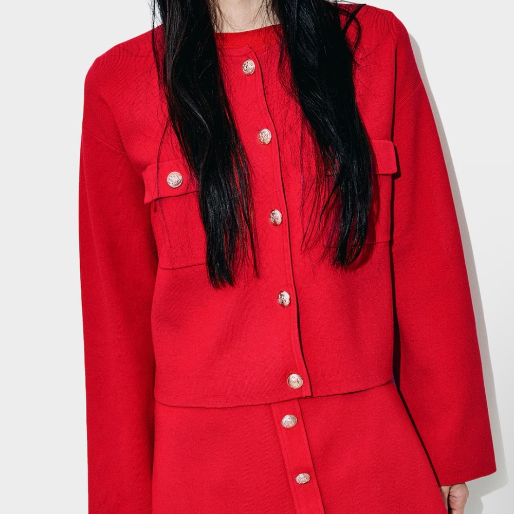 H&M Vibrant Red Women's knitted cardigan